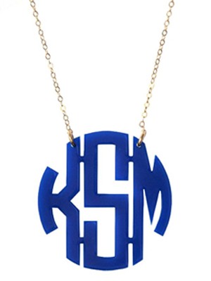 Moon and Lola Acrylic Monogram Necklace