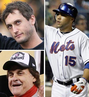Carlos Beltran, Tony La Russa, David Freese