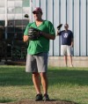 Tony Minor playing corkball