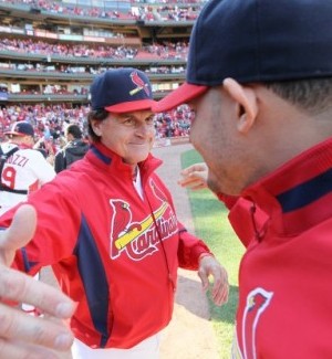 Tony La Russa and Yadier Molina