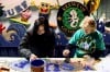 Krewe of Calypseaux members build their Mardi Gras float