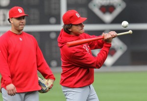 Cards practice for game 1 of division series