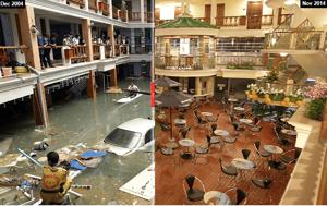 The tsunami: stunning before-and-after photos
