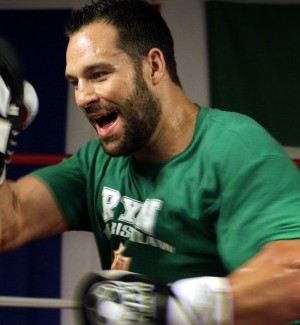 Boxers showcase for the media before upcoming title fights
