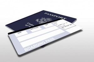Passport, boarding pass 