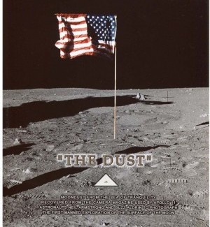 Apollo Moon dust and accompanying fact sheet from the auction