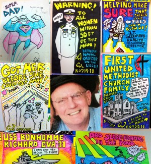 Drawings help grown son cope with father's fatal illness  