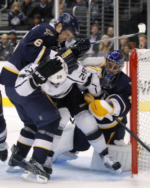 Kent Huskins, Jarret Stoll, Jaroslav Halak