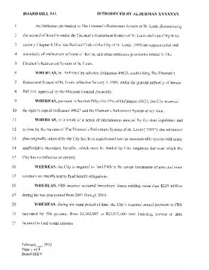 Board Bill 270 ends the Firemen's Retirement System 
