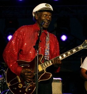 St. Louis music legend Chuck Berry headlines a concert in support of St. Louis 2012 DNC Bid
