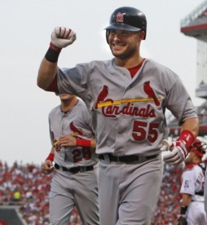 Skip Schumaker hits a grand slam