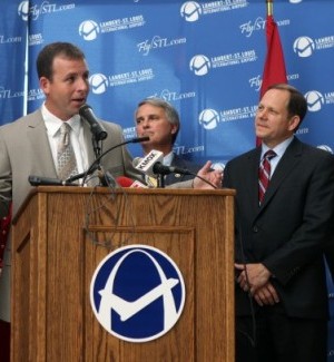 Airport press conference