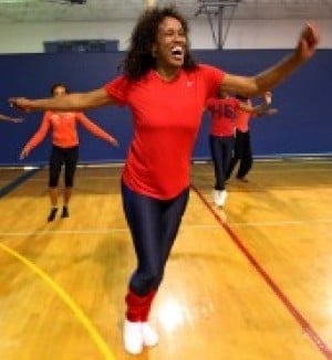 Jackie Joyner-Kersee during dance class