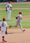 The St. Louis Cardinals played the Philadelphia Phillies at Busch Stadium in St. Louis, Mo.