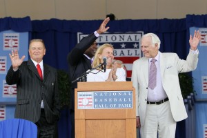 Whitey Herzog was inducted in the baseball hall of fame in Cooperstown, NY.