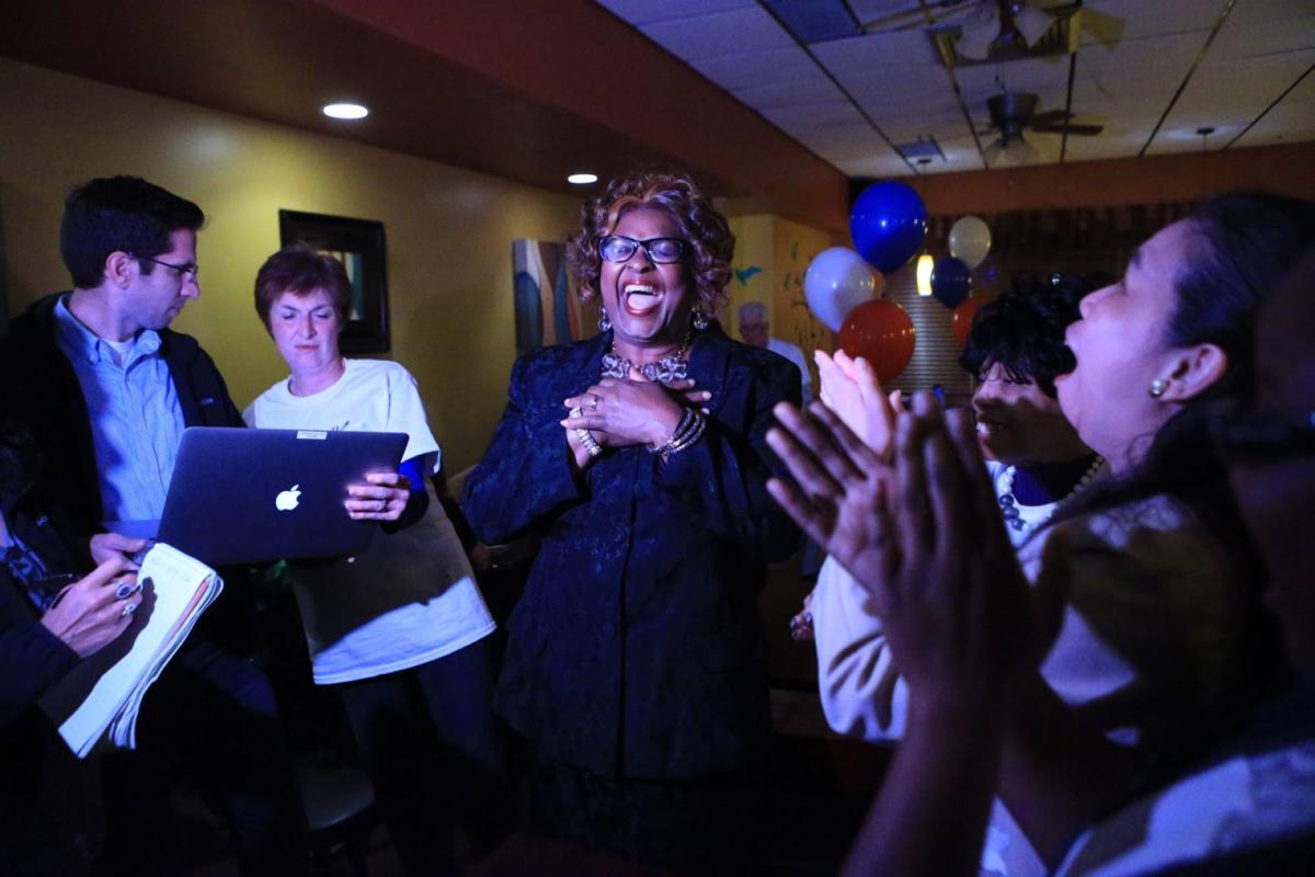 Ferguson candidates watch results