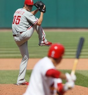 St. Louis Cardinals face Cole Hamels