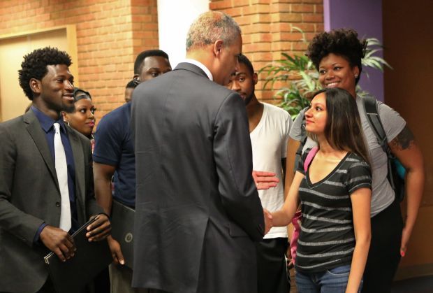 Attorney General Eric Holder visits St. Louis area