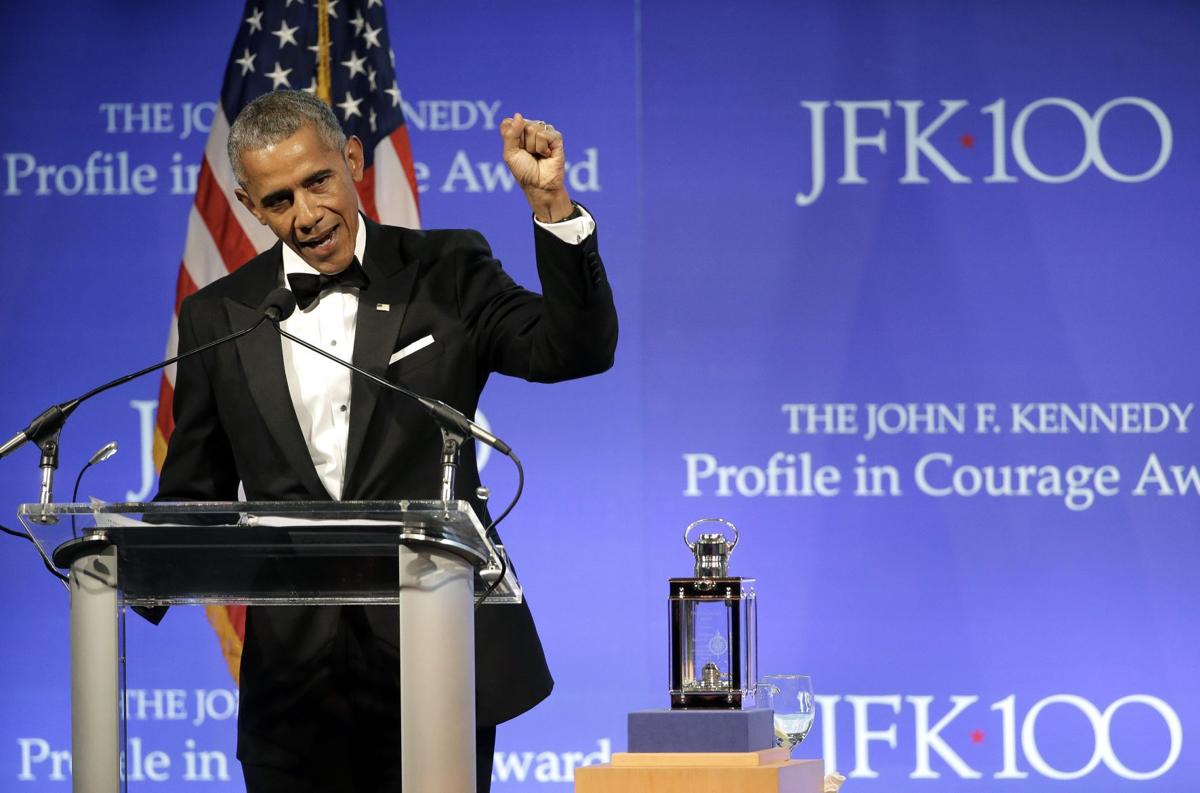 Former President Barack Obama receives Profile in Courage Award