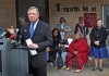 U.S. Sen. Dick Durbin at a press conference in East St. Louis