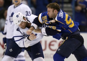 Cam Janssen compares hockey fights to baseball brawls