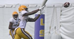 LSU practice observations: Wide receivers stand out while questions remain at other spots