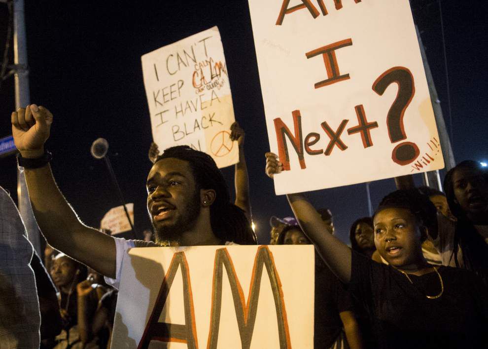 Baton Rouge police say out-of-town people making Alton Sterling demonstrations more violent, promise to 'disperse' any protest that becomes violent _lowres