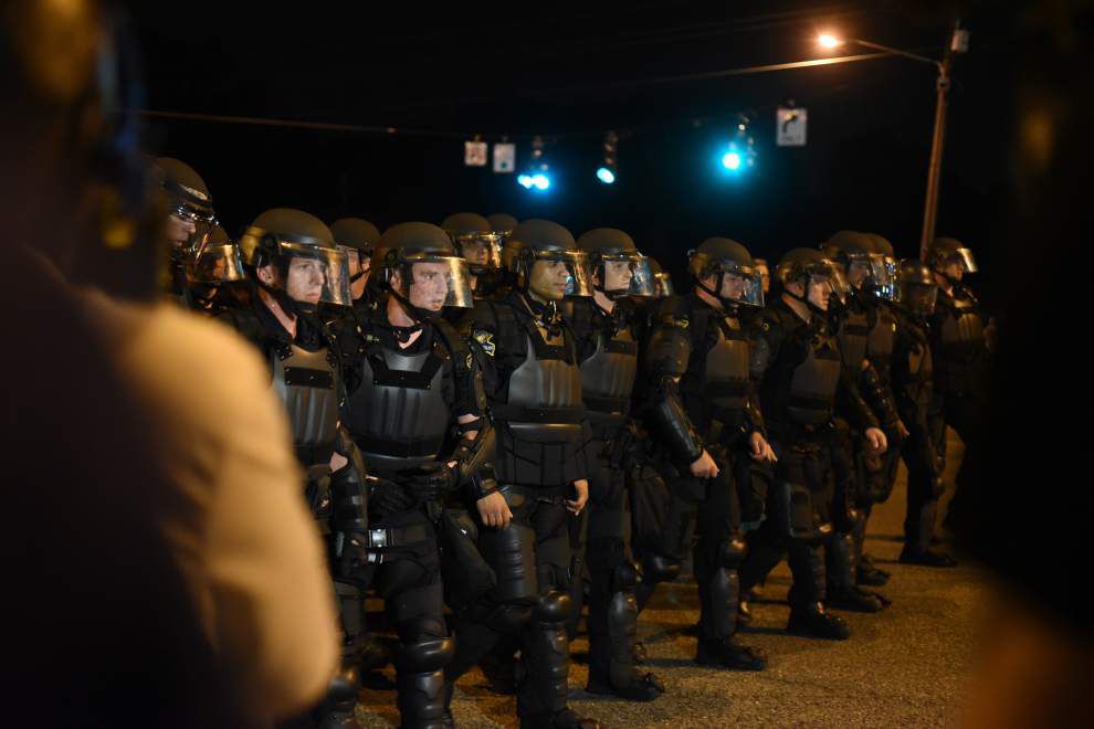 Baton Rouge police say out-of-town people making Alton Sterling demonstrations more violent, promise to 'disperse' any protest that becomes violent _lowres