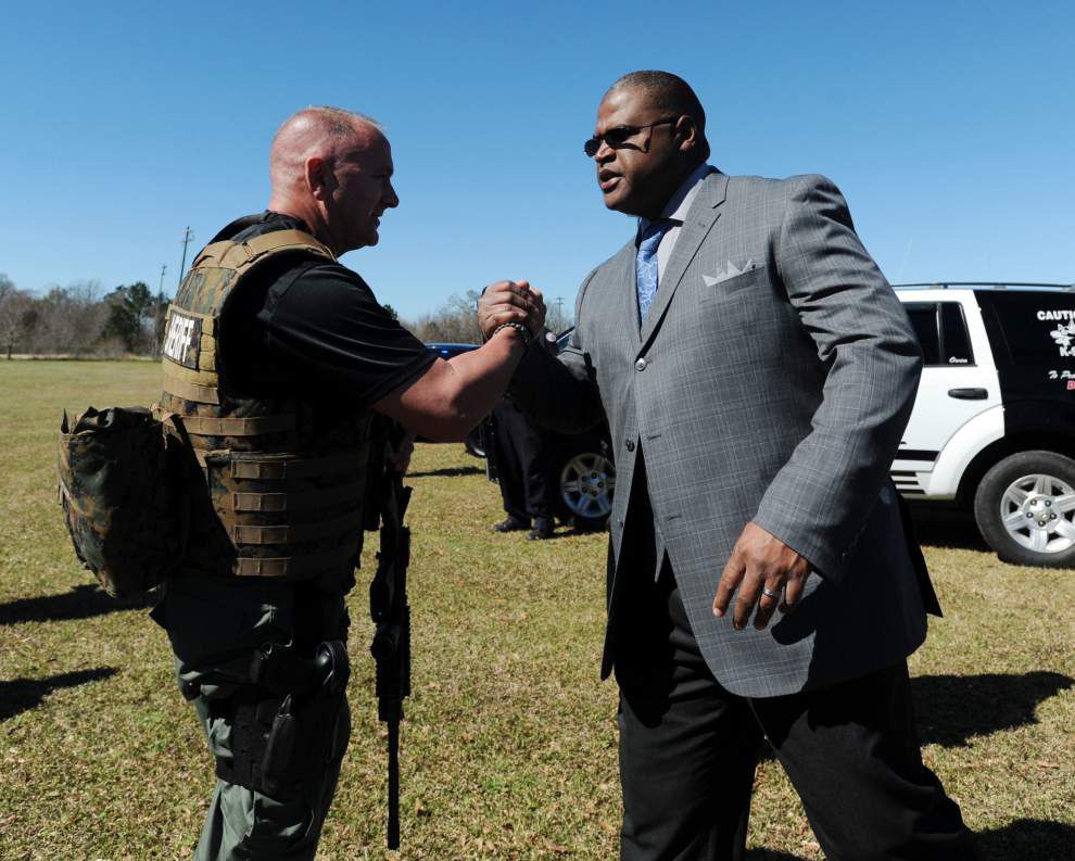 Photos: Behind the scenes with Capt. Clay Higgins while filming a Crimestoppers segment _lowres