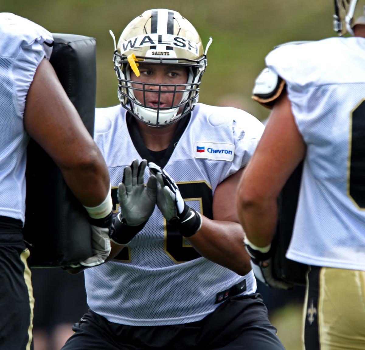 Saints waive rookie offensive lineman Jordan Walsh Saints