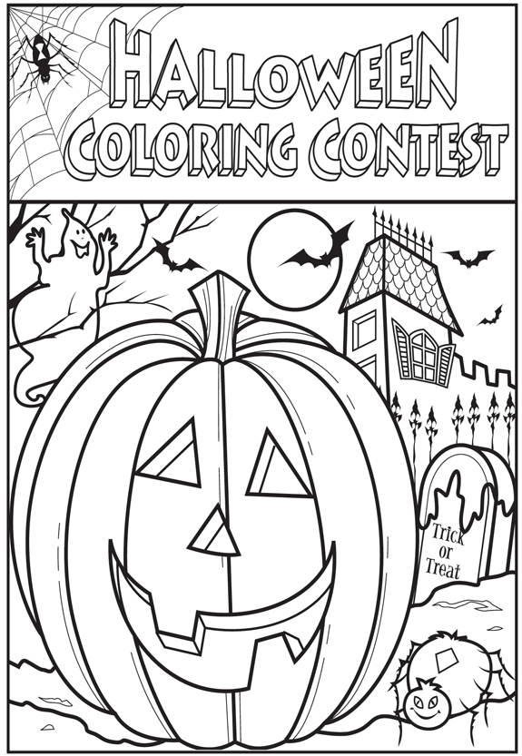 halloween coloring contest pages - photo #3