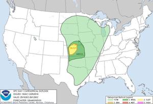 Storms likely in NE Okla this afternoon; wind advisory in effect until 7 p.m.