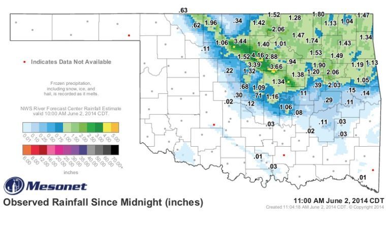 rain totals today in oklahoma