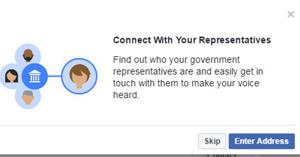 Facebook now lets you find your government representatives and call them
