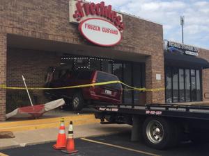 SUV crashes into Freckles Frozen Custard