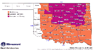 Excessive heat warning until 8 p.m. tonight in Tulsa County, most of northeast Oklahoma