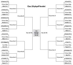 2a class football bracket playoff preview school