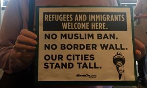 Protesters rally at Sen. Lankford's Tulsa office to oppose Trump immigration ban, cabinet nominations