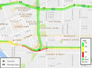 Eastbound ramp to Broken Arrow Expressway from downtown Tulsa to close until Monday morning