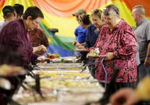 People dance, share food during Thanksgiving meal at Tulsa's Equality Center