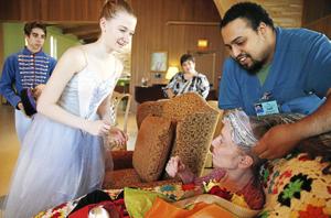Saint Simeon's resident gets visit from Tulsa Ballet dancers