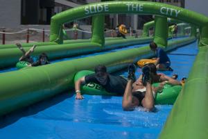 Slide the City brings menagerie of animal-inspired inner tubes to Tulsa street