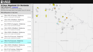 3.7 magnitude Oklahoma earthquake recorded this morning