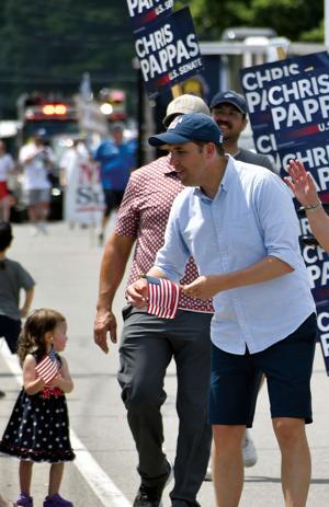 Handing out Old Glory
