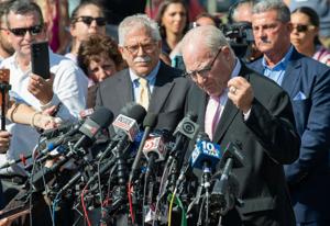 Kevin Reddington, attorney for Lindsay Clancy, talks to the media after a mistrial was declared in Clancy's murder trial as a result of a hung jury at Plymouth Superior Court...(Amanda Sabga/Boston Herald)