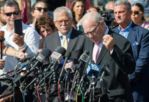 Kevin Reddington, attorney for Lindsay Clancy, talks to the media after a mistrial was declared in Clancy's murder trial as a result of a hung jury at Plymouth Superior Court...(Amanda Sabga/Boston Herald)