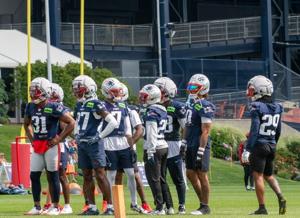 Patriots defensive backs at training camp