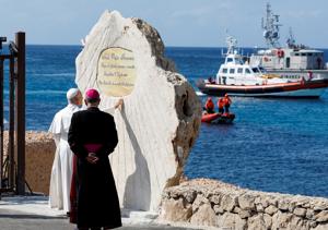Pope Leo visits the Italian island of Lampedusa