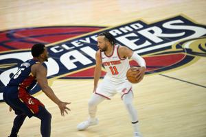 NBA: Playoffs-New York Knicks at Cleveland Cavaliers