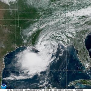 Tropical Storm Bertha makes landfall in St. Bernard Parish, Louisiana